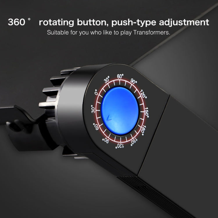 Portable 360 Degree Adjustable Foldable Aluminium Alloy Desk Stand with Double CPU Fans & Mouse Pad for Laptop / Notebook, Desk Size: 480mm x 260mm(Black) - Laptop Stand by PMC Jewellery | Online Shopping South Africa | PMC Jewellery | Buy Now Pay Later Mobicred
