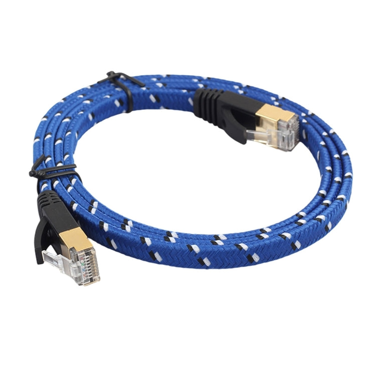 1m Gold Plated CAT-7 10 Gigabit Ethernet Ultra Flat Patch Cable for Modem Router LAN Network, Built with Shielded RJ45 Connector - Lan Cable and Tools by PMC Jewellery | Online Shopping South Africa | PMC Jewellery