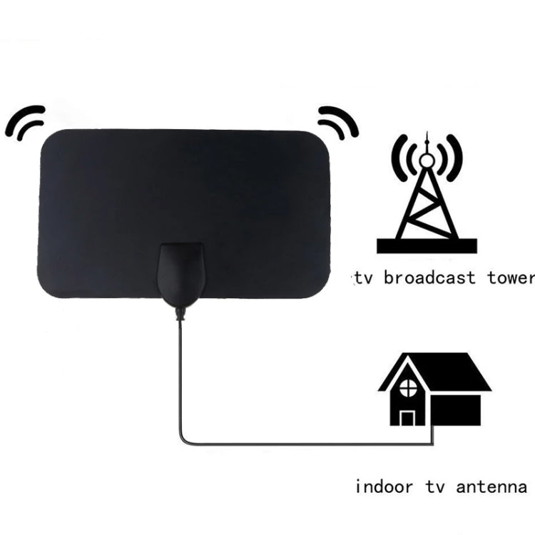 AN-1001 5dBi/25dBi Indoor  HDTV Antenna with Dual-side Sticker, VHF170-230/UHF470-862MHz(Black) - DVB-T & Simulation Antenna by PMC TechLife | Online Shopping South Africa | PMC TechLife | Buy Now Pay Later Mobicred