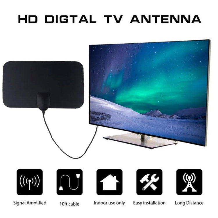 AN-1002 5dBi/25dBi Indoor HDTV Antenna with Sucker, VHF170-230/UHF470-862MHz(Black) - DVB-T & Simulation Antenna by PMC TechLife | Online Shopping South Africa | PMC TechLife | Buy Now Pay Later Mobicred