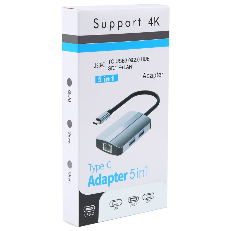 BYL-2112 5 in 1 USB-C / Type-C to USB Multifunctional Docking Station HUB Adapter - USB HUB by PMC Jewellery | Online Shopping South Africa | PMC Jewellery | Buy Now Pay Later Mobicred