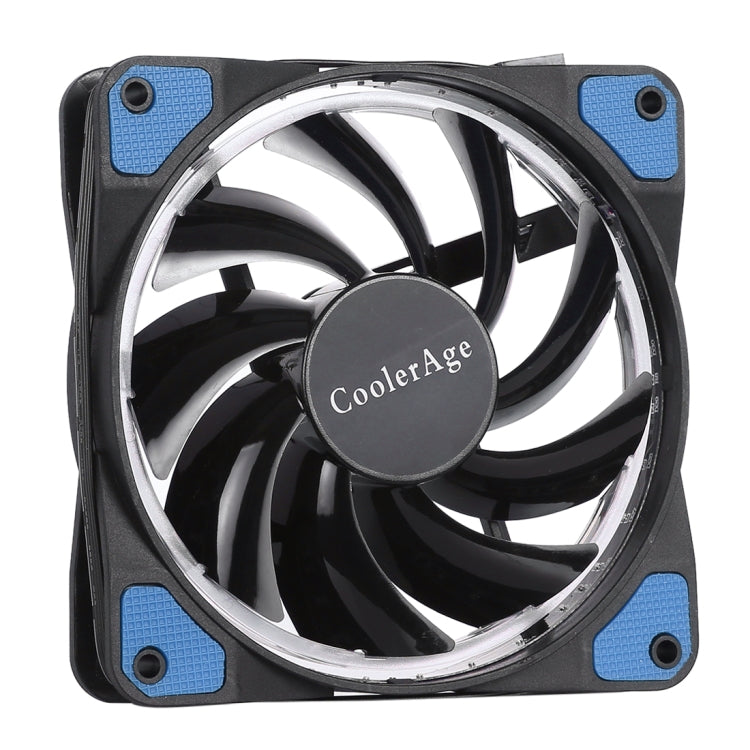 Color LED 12cm 4pin Computer Components Chassis Fan Computer Host Cooling Fan Silent Fan Cooling with Blue Light(Blue) - Fan Cooling by PMC Jewellery | Online Shopping South Africa | PMC Jewellery | Buy Now Pay Later Mobicred