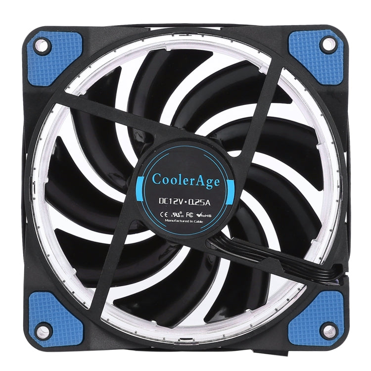 Color LED 12cm 4pin Computer Components Chassis Fan Computer Host Cooling Fan Silent Fan Cooling with Blue Light(Blue) - Fan Cooling by PMC Jewellery | Online Shopping South Africa | PMC Jewellery | Buy Now Pay Later Mobicred