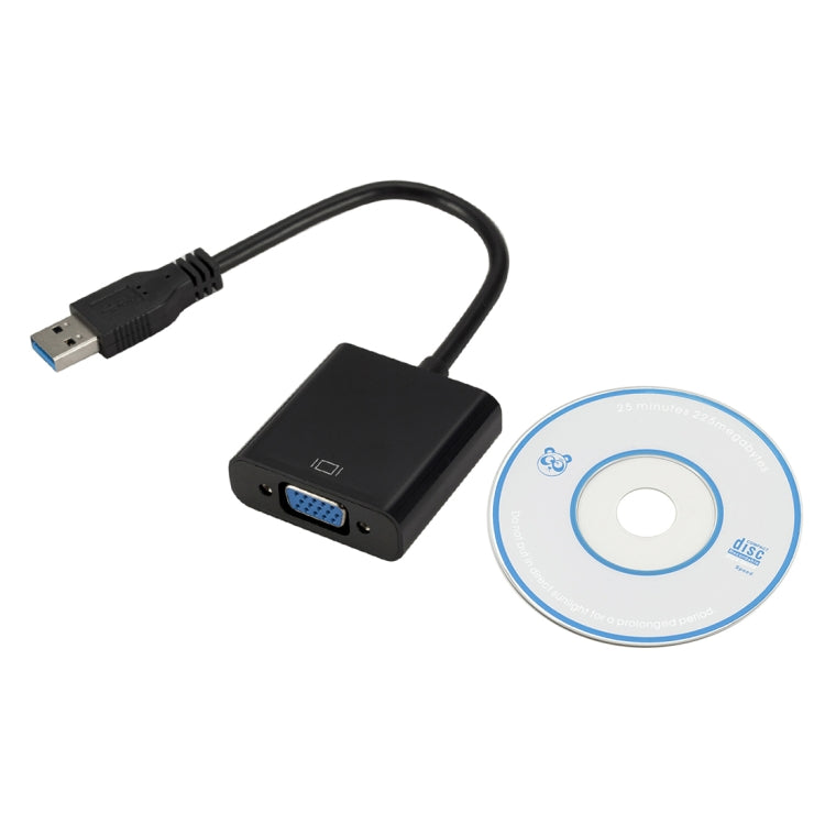 External Graphics Card Converter Cable USB3.0 to VGA, Resolution: 720P(Black) - Converter by PMC TechLife | Online Shopping South Africa | PMC TechLife | Buy Now Pay Later Mobicred