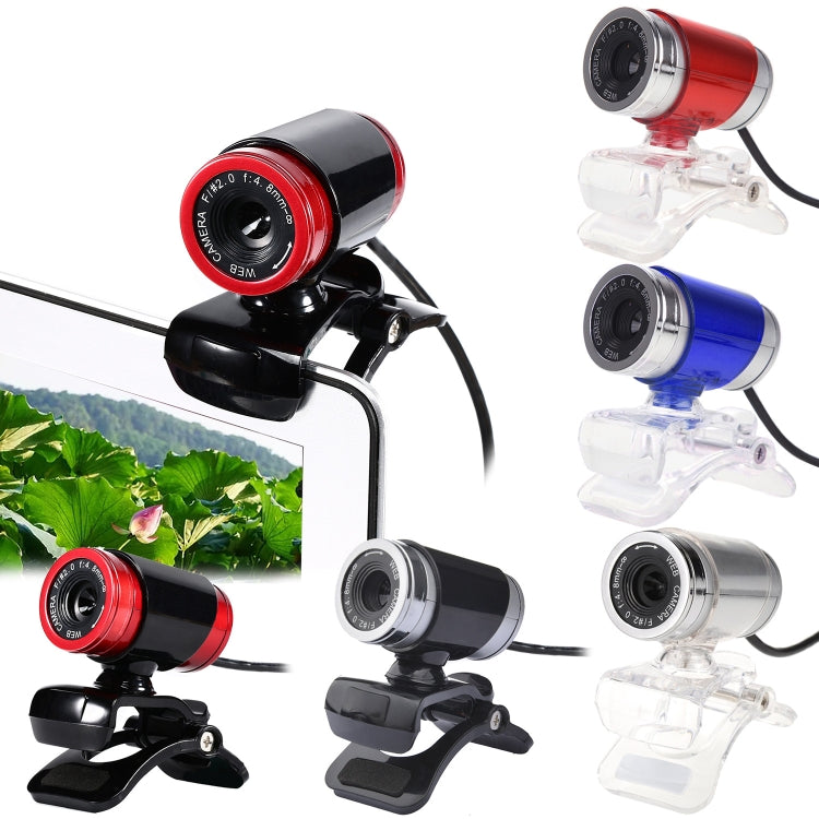 HXSJ A860 30fps 480P HD Webcam for Desktop / Laptop, with 10m Sound Absorbing Microphone, Length: 1.4m(Red) - free shipping - PMC Jewellery - Order now!