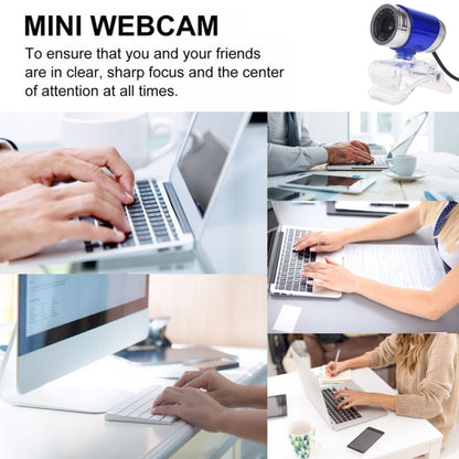 HXSJ A860 30fps 480P HD Webcam for Desktop / Laptop, with 10m Sound Absorbing Microphone, Length: 1.4m(Blue) - HD Camera by HXSJ | Online Shopping South Africa | PMC Jewellery | Buy Now Pay Later Mobicred