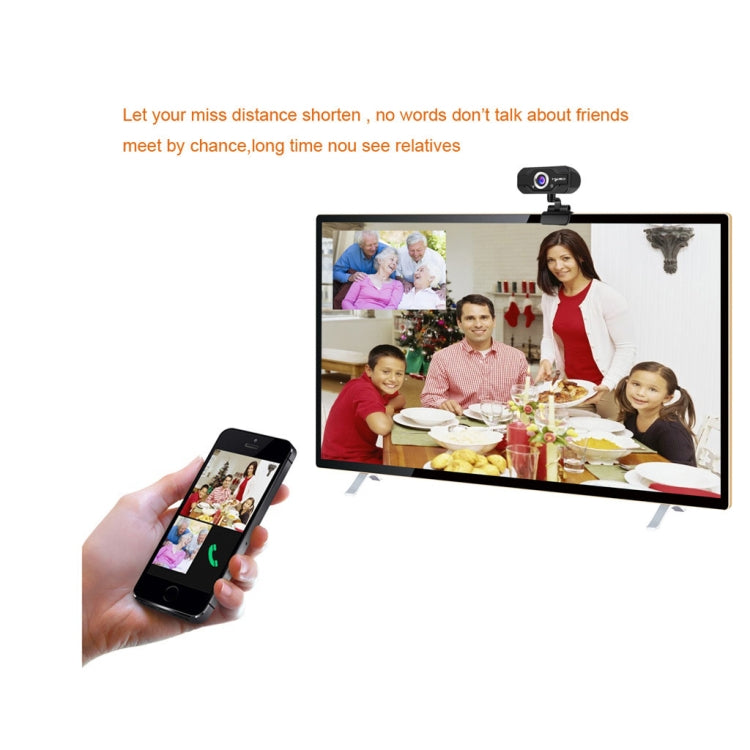 HXSJ S50 30fps 100 Megapixel 720P HD Webcam for Desktop / Laptop / Smart TV, with 10m Sound Absorbing Microphone, Cable Length: 1.4m - free shipping - PMC Jewellery - Order now!