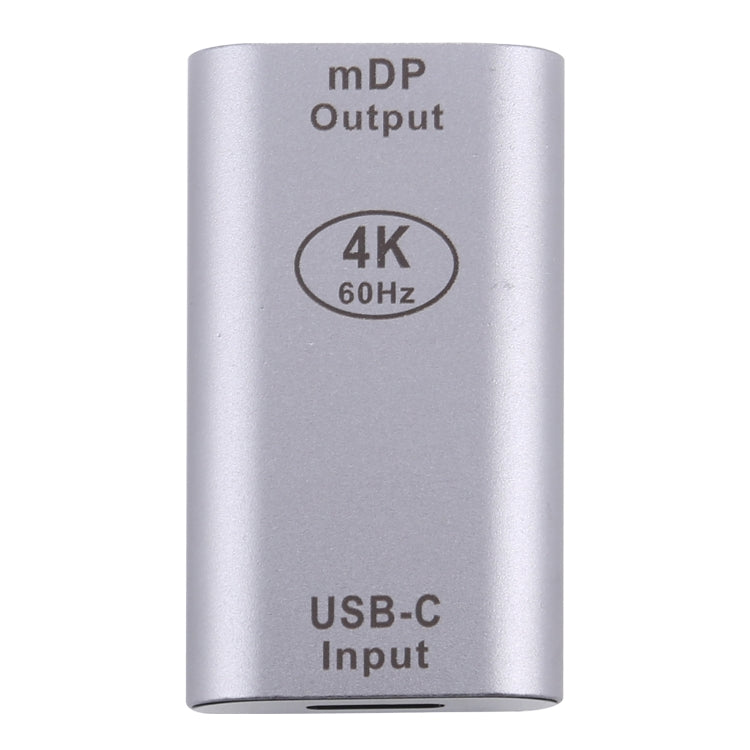 Type-C / USB-C Female to Mini DP Female Aluminium Alloy Adapter (Silver) - Cable & Adapters by PMC Jewellery | Online Shopping South Africa | PMC Jewellery | Buy Now Pay Later Mobicred