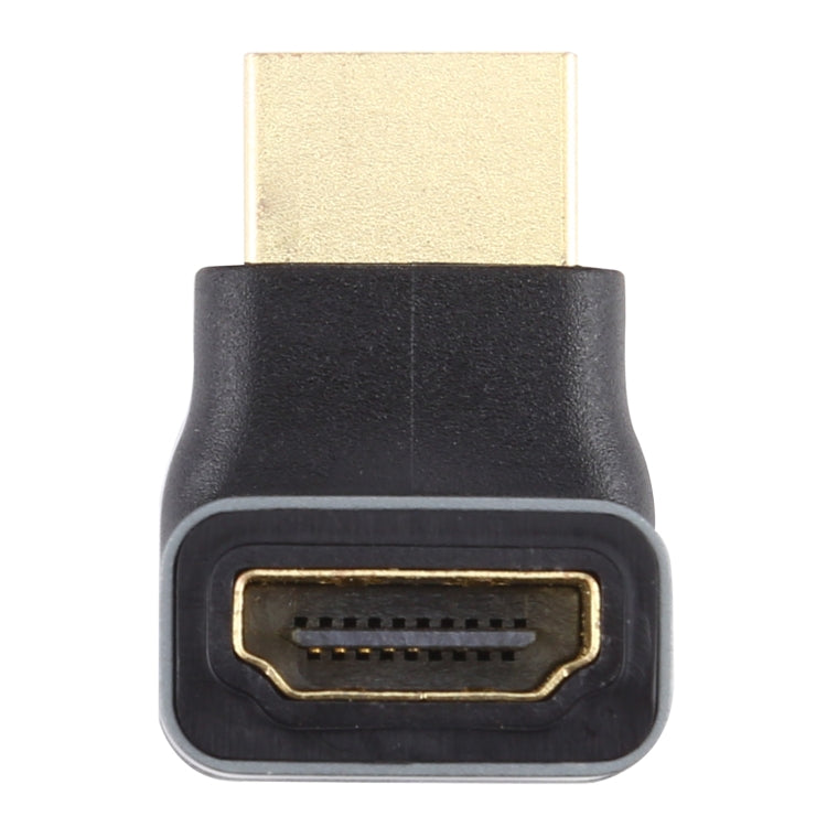 HDMI male to HDMI Female 90 Degree Elbow Head Aluminium Alloy Adapter(Black) - Adapter by PMC TechLife | Online Shopping South Africa | PMC TechLife