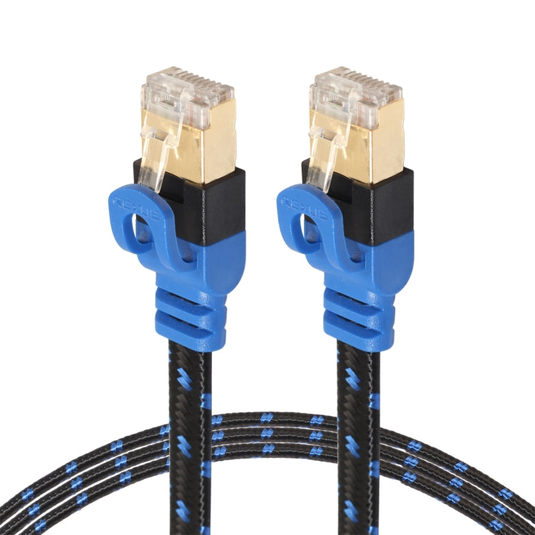 REXLIS CAT7-2 Gold-plated CAT7 Flat Ethernet 10 Gigabit Two-color Braided Network LAN Cable for Modem Router LAN Network, with Shielded RJ45 Connectors, Length: 10m - Lan Cable and Tools by REXLIS | Online Shopping South Africa | PMC Jewellery | Buy Now Pay Later Mobicred