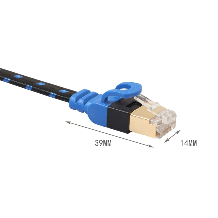 REXLIS CAT7-2 Gold-plated CAT7 Flat Ethernet 10 Gigabit Two-color Braided Network LAN Cable for Modem Router LAN Network, with Shielded RJ45 Connectors, Length: 10m - Lan Cable and Tools by REXLIS | Online Shopping South Africa | PMC Jewellery | Buy Now Pay Later Mobicred