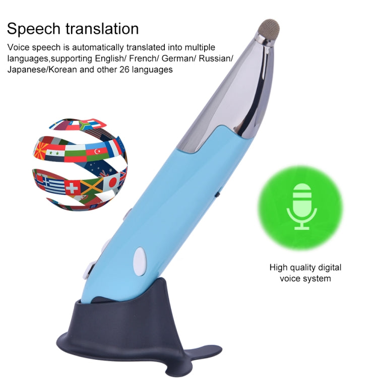 PR-06S 4-keys Smart Wireless Optical Mouse with Stylus Pen Function, Support Voice Operation / Translation (Blue) - Wireless Mice by PMC Jewellery | Online Shopping South Africa | PMC Jewellery | Buy Now Pay Later Mobicred