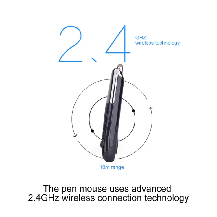 PR-08 6-keys Smart Wireless Optical Mouse with Stylus Pen & Laser Function (Black) - Wireless Mice by PMC Jewellery | Online Shopping South Africa | PMC Jewellery | Buy Now Pay Later Mobicred