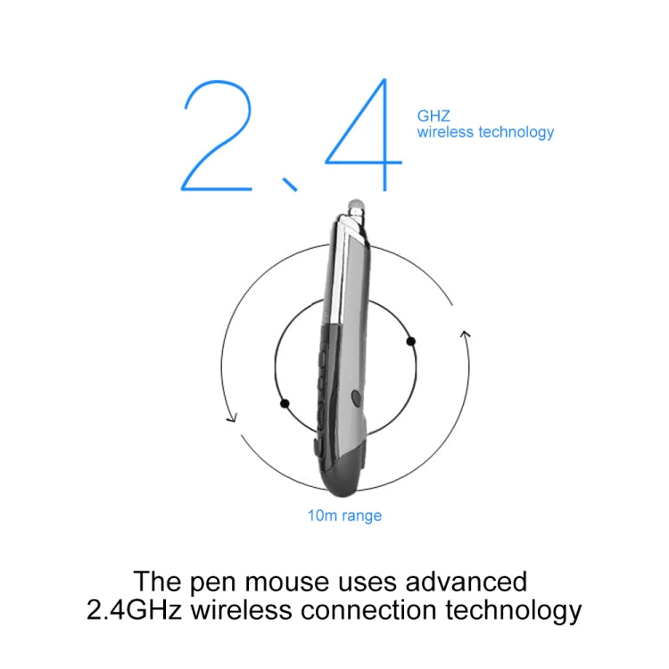 PR-08 6-keys Smart Wireless Optical Mouse with Stylus Pen & Laser Function (Grey) - Wireless Mice by PMC Jewellery | Online Shopping South Africa | PMC Jewellery | Buy Now Pay Later Mobicred