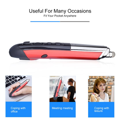 PR-08 6-keys Smart Wireless Optical Mouse with Stylus Pen & Laser Function (Red) - Wireless Mice by PMC Jewellery | Online Shopping South Africa | PMC Jewellery | Buy Now Pay Later Mobicred