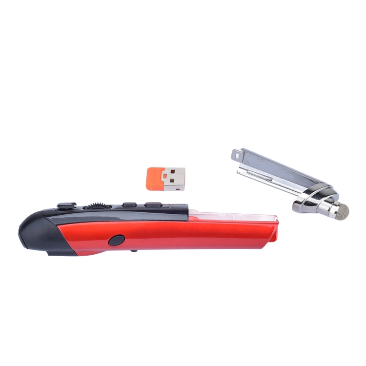 PR-08 6-keys Smart Wireless Optical Mouse with Stylus Pen & Laser Function (Red) - Wireless Mice by PMC Jewellery | Online Shopping South Africa | PMC Jewellery | Buy Now Pay Later Mobicred