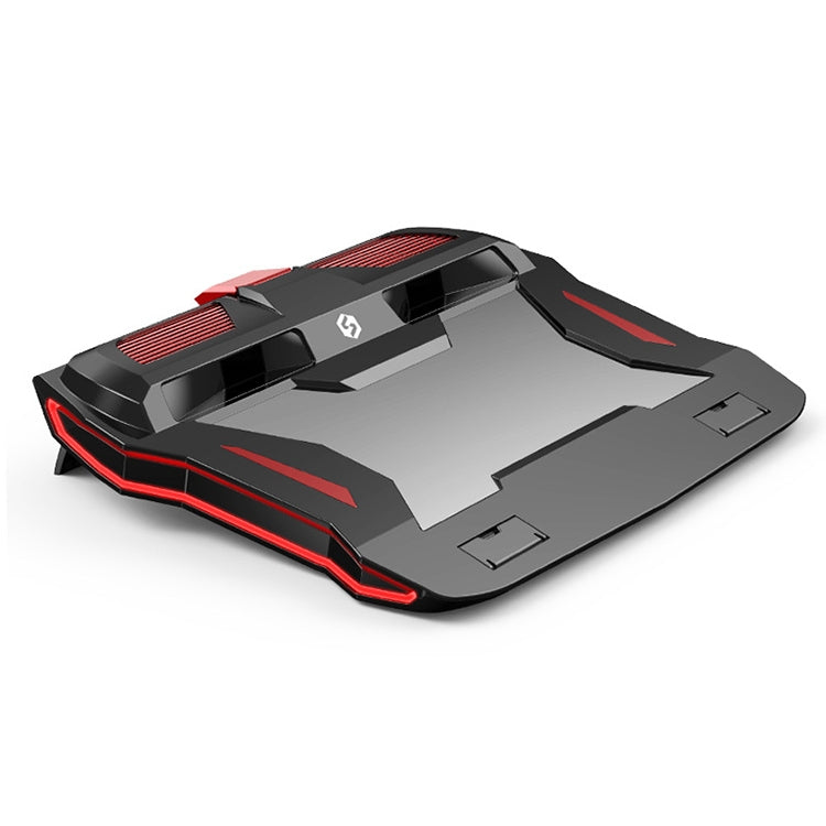 SSRQ-021S Red Light Version Flank Glowing Dual-fan Laptop Radiator Two-speed Adjustable Computer Base for Laptops Under 18 inch - Cooling Pads by PMC Jewellery | Online Shopping South Africa | PMC Jewellery | Buy Now Pay Later Mobicred