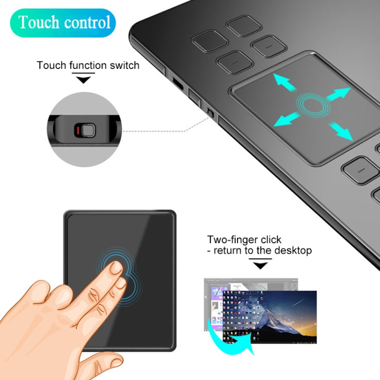 VEIKK A50 10x6 inch 5080 LPI Smart Touch Electronic Graphic Tablet, with Type-c Interface -  by VEIKK | Online Shopping South Africa | PMC Jewellery