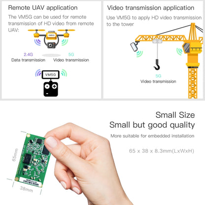 VM5G 1200Mbps 2.4GHz & 5GHz Dual Band WiFi Module with 4 Antennas, Support IP Layer / MAC Layer Transparent Transmission, Applied to Repeater / Bridge & AP & Remote Video Transmission - Network Hardware by PMC Jewellery | Online Shopping South Africa | PMC Jewellery | Buy Now Pay Later Mobicred