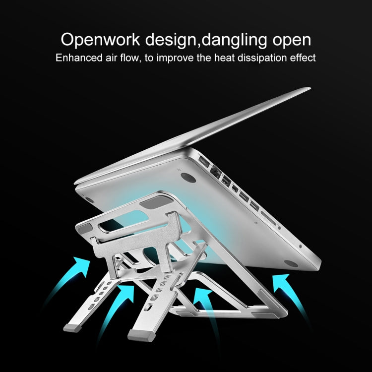 COOLCOLD U2S Portable Foldable Hollow Double Triangle Height Adjustable Aluminum Alloy Bracket for Laptop - free shipping - PMC Jewellery - Order now!
