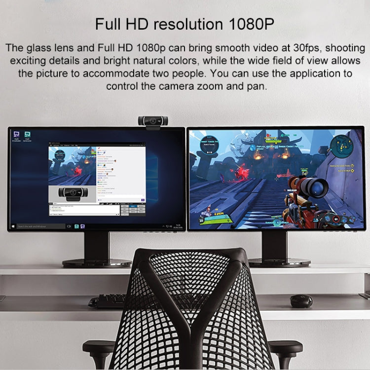 Logitech C922 HD 1080P Auto Focus Webcam with 2 Omnidirectional Microphones - free shipping - PMC Jewellery - Order now!