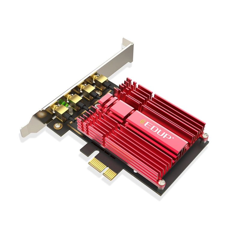 EDUP 9633-800 AC1900Mbps 2.4GHz & 5GHz Dual Band PCI-Express Adapter 4 Antenna External Network Card - free shipping - PMC Jewellery - Order now!