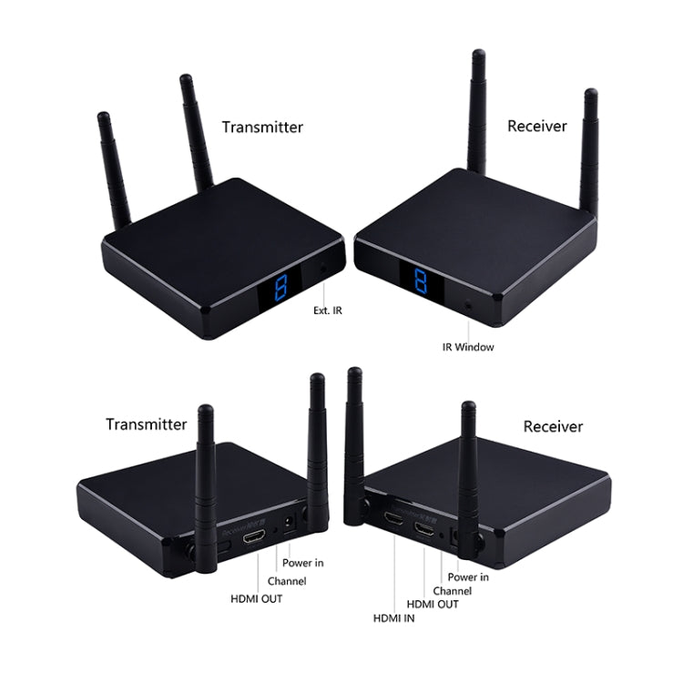 Measy FHD686-2 Full HD 1080P 3D 2.4GHz / 5.8GHz Wireless HD Multimedia Interface Extender 1 Transmitter + 2 Receiver, Transmission Distance: 200m(AU Plug) - free shipping - PMC Jewellery - Order now!