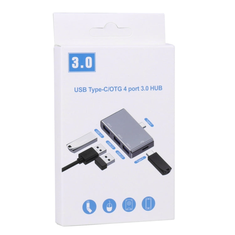 USB-C / Type-C to OTG 4 Port Type-C USB 3.0 USB 2.0 HUB Adapter - USB HUB by PMC Jewellery | Online Shopping South Africa | PMC Jewellery | Buy Now Pay Later Mobicred