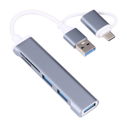 A-807 5 in 1 USB 3.0 and Type-C / USB-C to USB 3.0 HUB Adapter Card Reader - Card Reader by PMC Jewellery | Online Shopping South Africa | PMC Jewellery | Buy Now Pay Later Mobicred