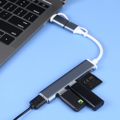 A-807 5 in 1 USB 3.0 and Type-C / USB-C to USB 3.0 HUB Adapter Card Reader - Card Reader by PMC Jewellery | Online Shopping South Africa | PMC Jewellery | Buy Now Pay Later Mobicred