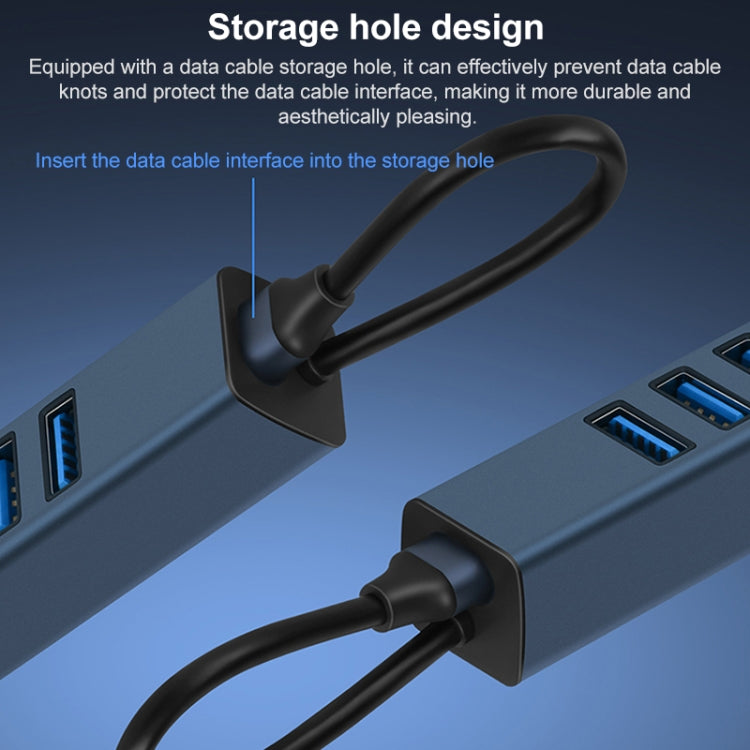 RDS 6307-4 USB-C / Type-C to USB3.0 + Triple USB2.0 4 in 1 HUB Adapter - USB HUB by PMC TechLife | Online Shopping South Africa | PMC TechLife | Buy Now Pay Later Mobicred