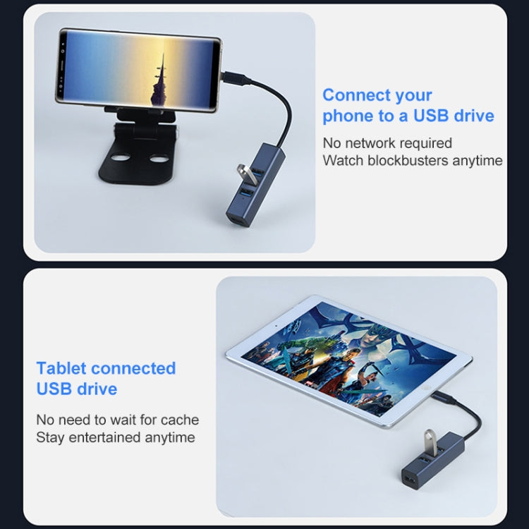 RDS 6307-4 USB-C / Type-C to USB3.0 + Triple USB2.0 4 in 1 HUB Adapter - USB HUB by PMC TechLife | Online Shopping South Africa | PMC TechLife | Buy Now Pay Later Mobicred