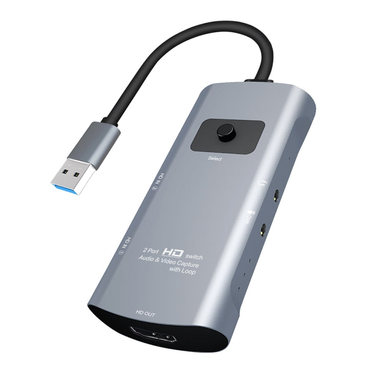 Z54 HDMI Output + 2 x HDMI Input + Mic + Audio to USB 3.0 Audio Video Capture Switcher with Loop - Video Capture Solutions by PMC Jewellery | Online Shopping South Africa | PMC Jewellery | Buy Now Pay Later Mobicred