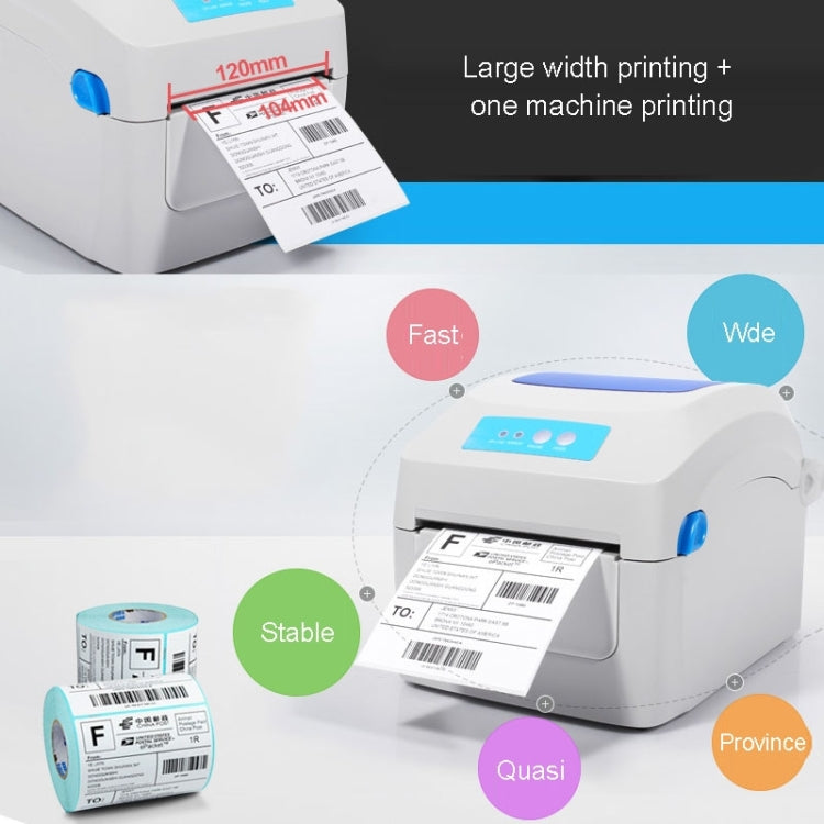 GPRINTER GP1324D Bluetooth USB Port Thermal Automatic Calibration Barcode Printer, Max Supported Thermal Paper Size: 104 x 2286mm - Printer by Gainscha | Online Shopping South Africa | PMC Jewellery | Buy Now Pay Later Mobicred