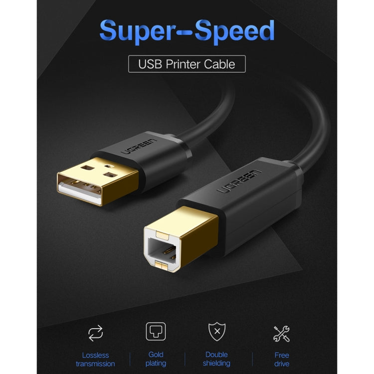 UGREEN USB 2.0 Gold-plated Printer Cable Data Cable, For Canon, Epson, HP, Cable Length: 1.5m - USB Cable by UGREEN | Online Shopping South Africa | PMC TechLife | Buy Now Pay Later Mobicred