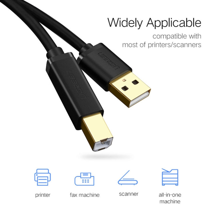 UGREEN USB 2.0 Gold-plated Printer Cable Data Cable, For Canon, Epson, HP, Cable Length: 1.5m - USB Cable by UGREEN | Online Shopping South Africa | PMC TechLife | Buy Now Pay Later Mobicred