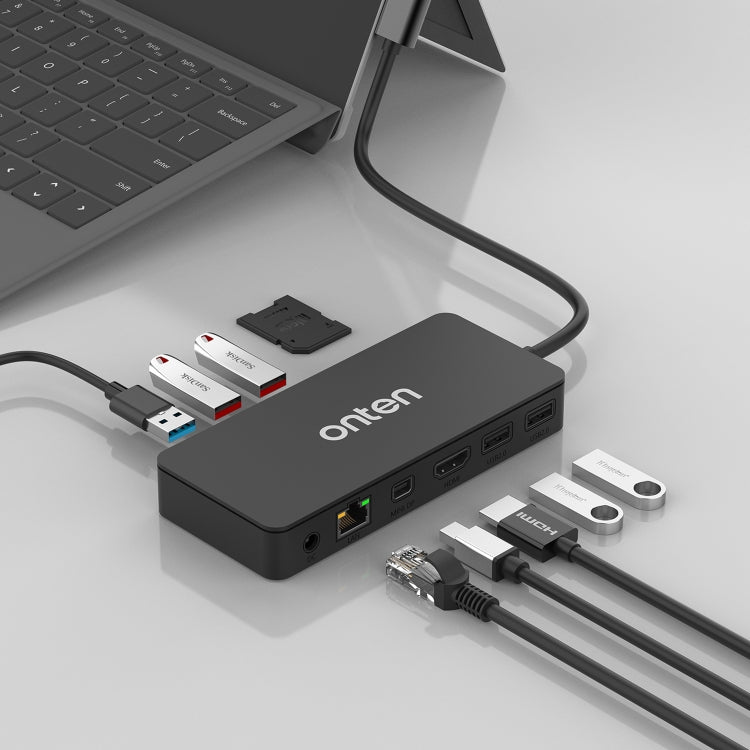 Onten SD12 For Microsoft Surface 12 in 1 Multi-function Docking Station - USB HUB by Onten | Online Shopping South Africa | PMC Jewellery | Buy Now Pay Later Mobicred