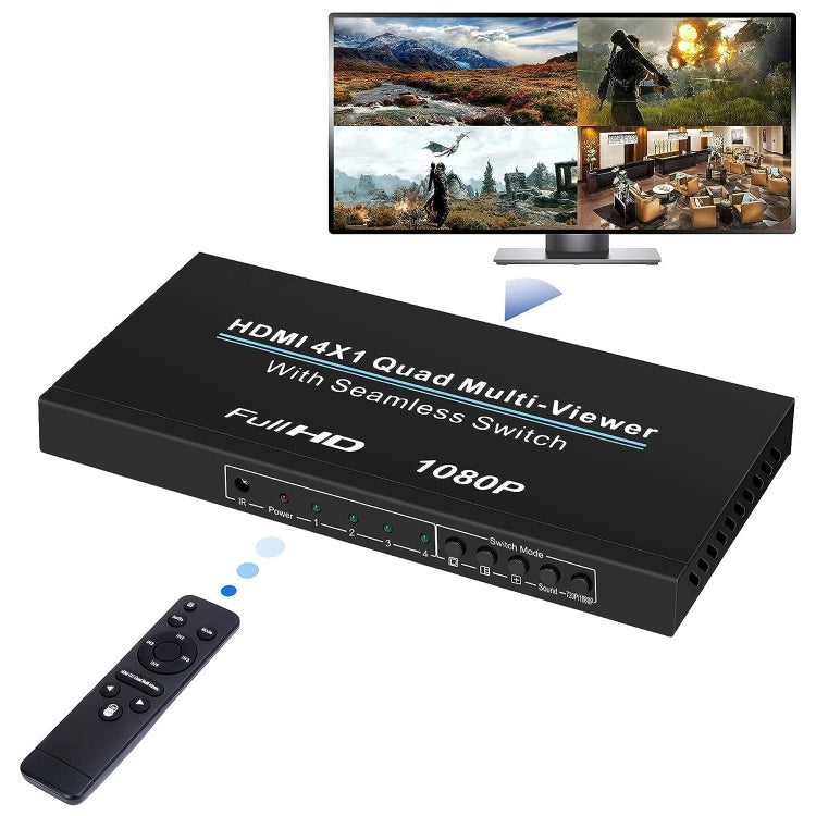 NEWKENG NK-C941 Full HD 1080P HDMI 4x1 Quad Multi-Viewer with Seamless Switch & Remote Control, AU Plug - Switch by PMC Jewellery | Online Shopping South Africa | PMC Jewellery | Buy Now Pay Later Mobicred