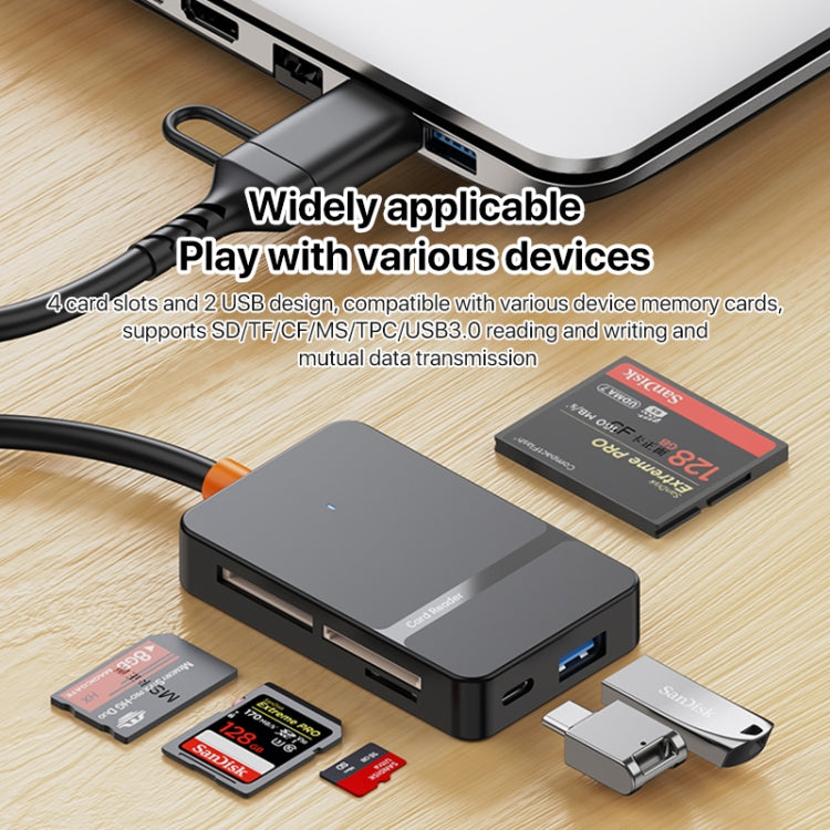 ADS-316 8 in 1 Type-C+USB Multi-function Card Reader -  by PMC Jewellery | Online Shopping South Africa | PMC Jewellery | Buy Now Pay Later Mobicred