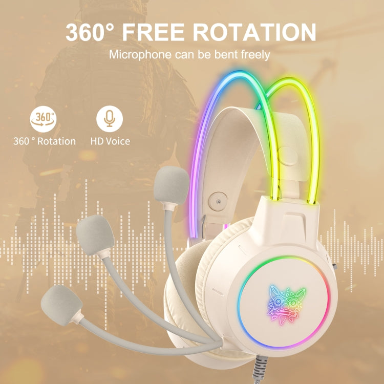 ONIKUMA X15 Pro Symphony Wired Gaming Headphone with Microphone(Beige) - Multimedia Headset by ONIKUMA | Online Shopping South Africa | PMC Jewellery | Buy Now Pay Later Mobicred