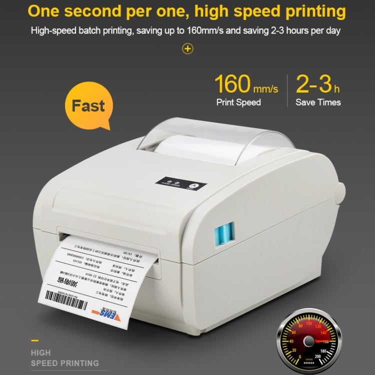 POS-9210 110mm USB POS Receipt Thermal Printer Express Delivery Barcode Label Printer, AU Plug(White) - Printer by PMC Jewellery | Online Shopping South Africa | PMC Jewellery | Buy Now Pay Later Mobicred