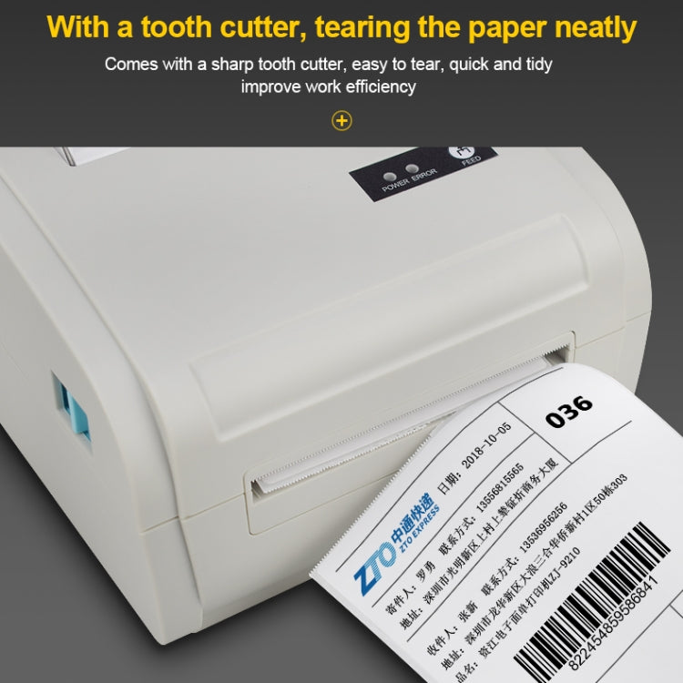 POS-9210 110mm USB +  Bluetooth POS Receipt Thermal Printer Express Delivery Barcode Label Printer, UK Plug(White) - Printer by PMC Jewellery | Online Shopping South Africa | PMC Jewellery | Buy Now Pay Later Mobicred