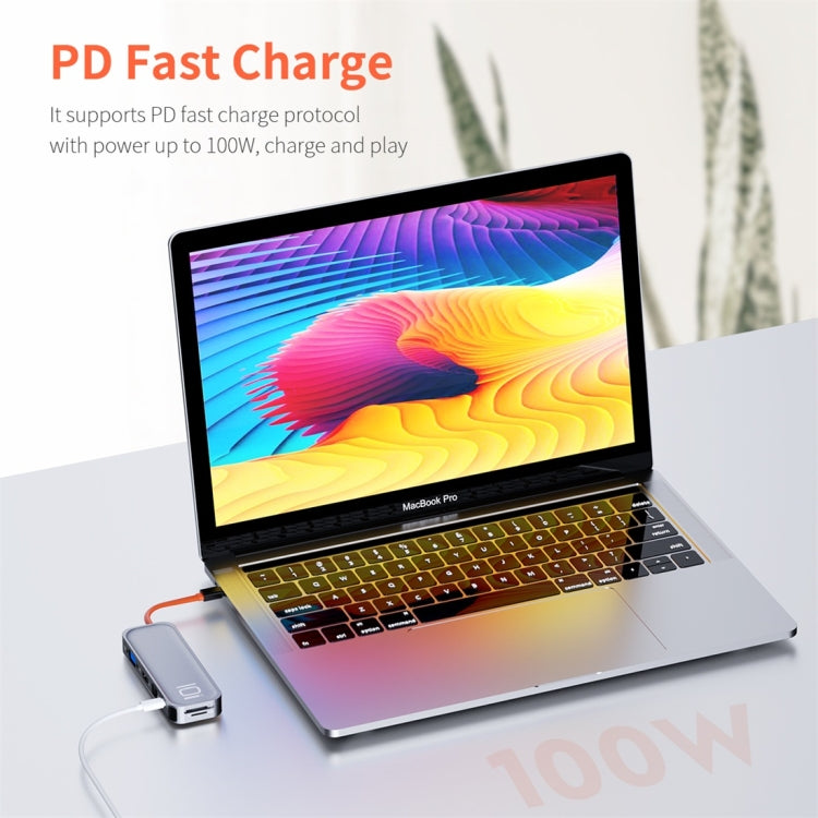 ROCK TR01 10 In 1 Type-C / USB-C to HDMI + VGA Multifunctional Extension HUB Adapter(Silver) - free shipping - PMC Jewellery - Order now!