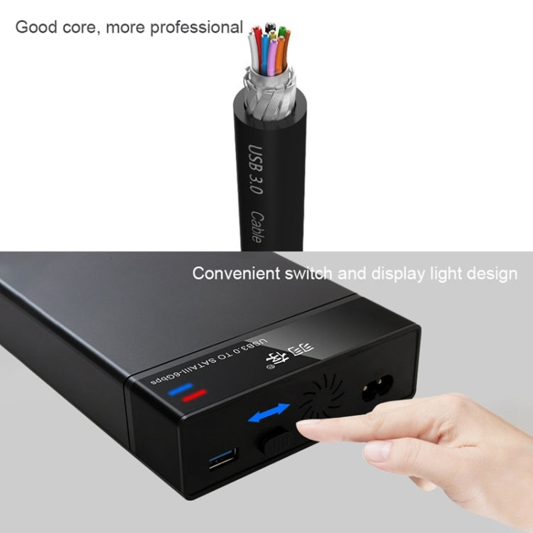 Universal SATA 2.5 / 3.5 inch USB3.0 Interface External Solid State Drive Enclosure for Laptops / Desktop Computers, The Maximum Support Capacity: 10TB - HDD Enclosure by PMC Jewellery | Online Shopping South Africa | PMC Jewellery | Buy Now Pay Later Mobicred