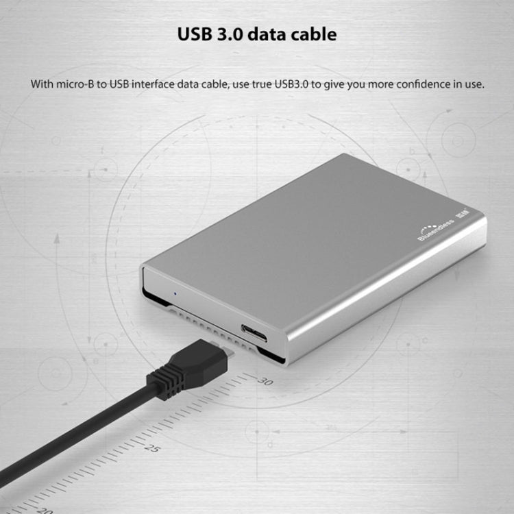 Blueendless U23Q SATA 2.5 inch Micro B Interface HDD Enclosure with Micro B to USB Cable, Support Thickness: 10mm or less - HDD Enclosure by PMC Jewellery | Online Shopping South Africa | PMC Jewellery | Buy Now Pay Later Mobicred