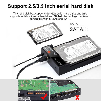 RSH-319 SATA 2.5 / 3.5 inch USB 3.0 Interface Horizontal Type HDD Enclosure, The Maximum Support Capacity: 8TB - HDD Enclosure by PMC Jewellery | Online Shopping South Africa | PMC Jewellery | Buy Now Pay Later Mobicred