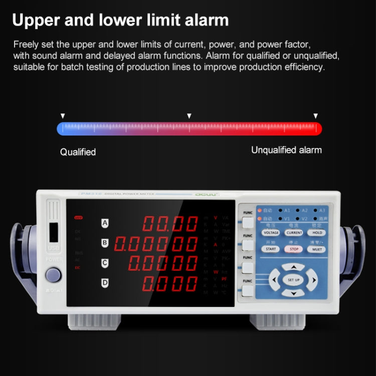 DCUU PM310 Intelligent Electrical Parameters Measuring Instrument (US Plug) - Current & Voltage Tester by PMc TechLife | Online Shopping South Africa | PMc TechLife | Buy Now Pay Later Mobicred