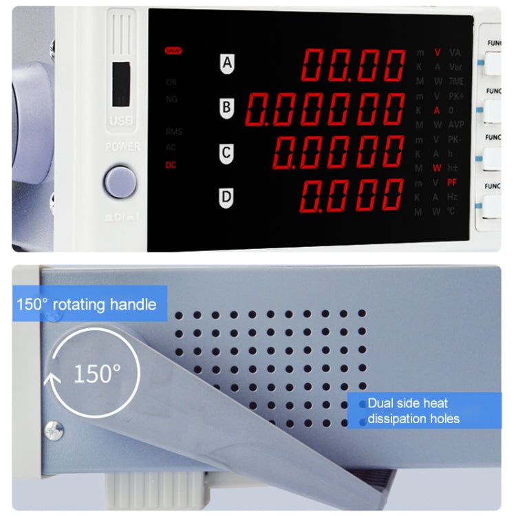 DCUU PM310 Intelligent Electrical Parameters Measuring Instrument (EU Plug) - Current & Voltage Tester by PMc TechLife | Online Shopping South Africa | PMc TechLife | Buy Now Pay Later Mobicred