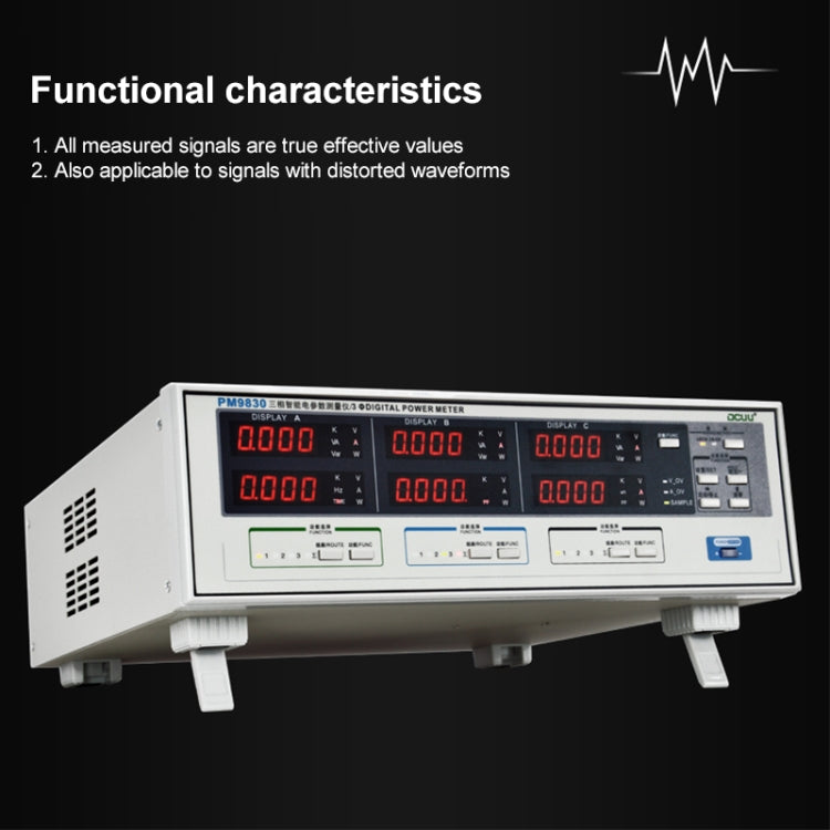 DCUU PM9830 500V 40A Three Phase Digital AC Voltage Current Power Factor & Power Meter (US Plug) - Current & Voltage Tester by PMc TechLife | Online Shopping South Africa | PMc TechLife | Buy Now Pay Later Mobicred