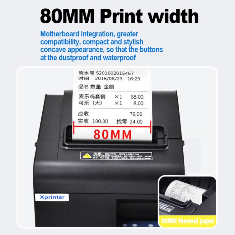 Xprinter N160II USB+Bluetooth Interface 80mm 160mm/s Automatic Thermal Receipt Printer, UK Plug - free shipping - PMC TechLife - Order now!